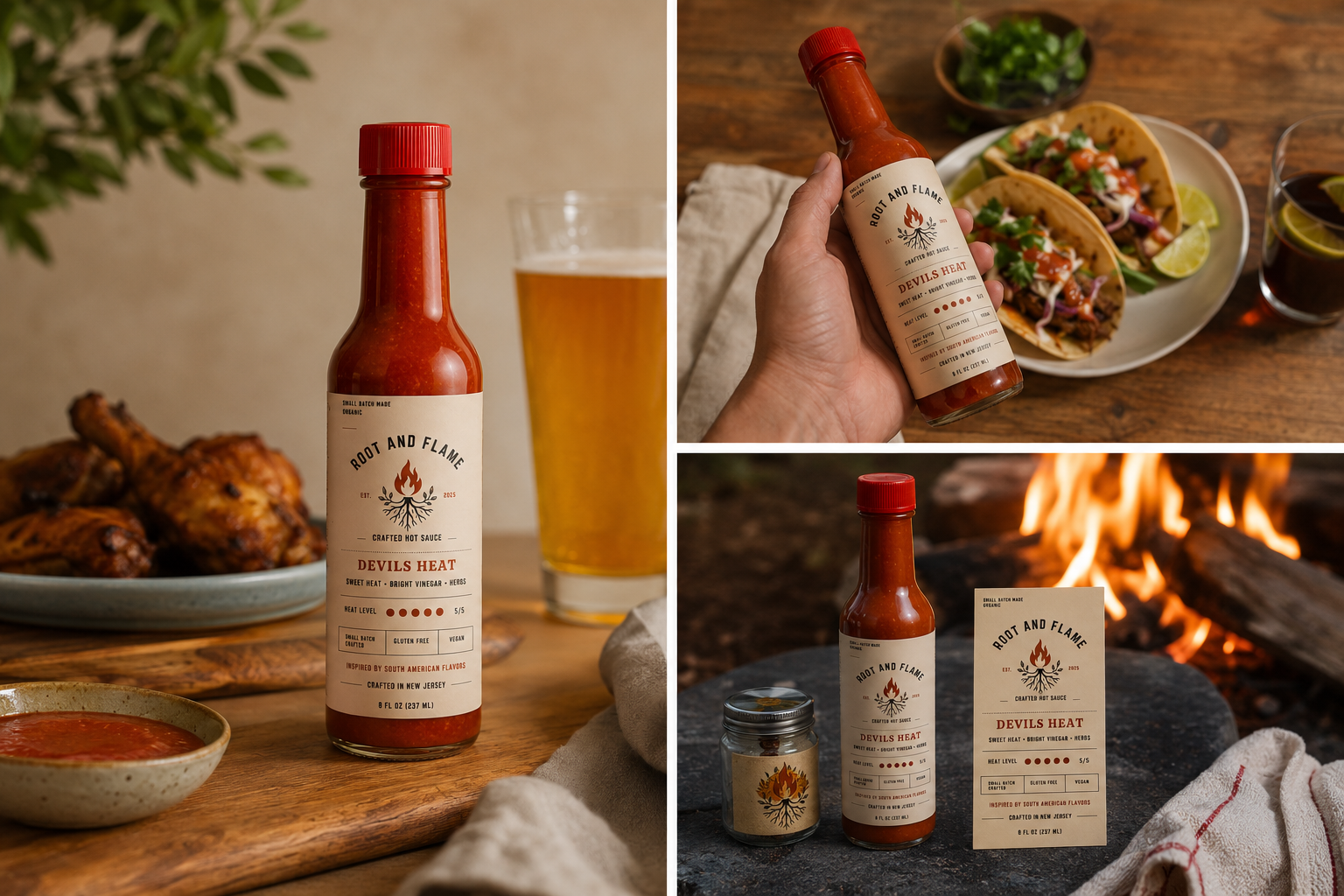 Root & Flame™ Devil’s Heat Hot Sauce – Sweet Fire with Bold South American Flavor