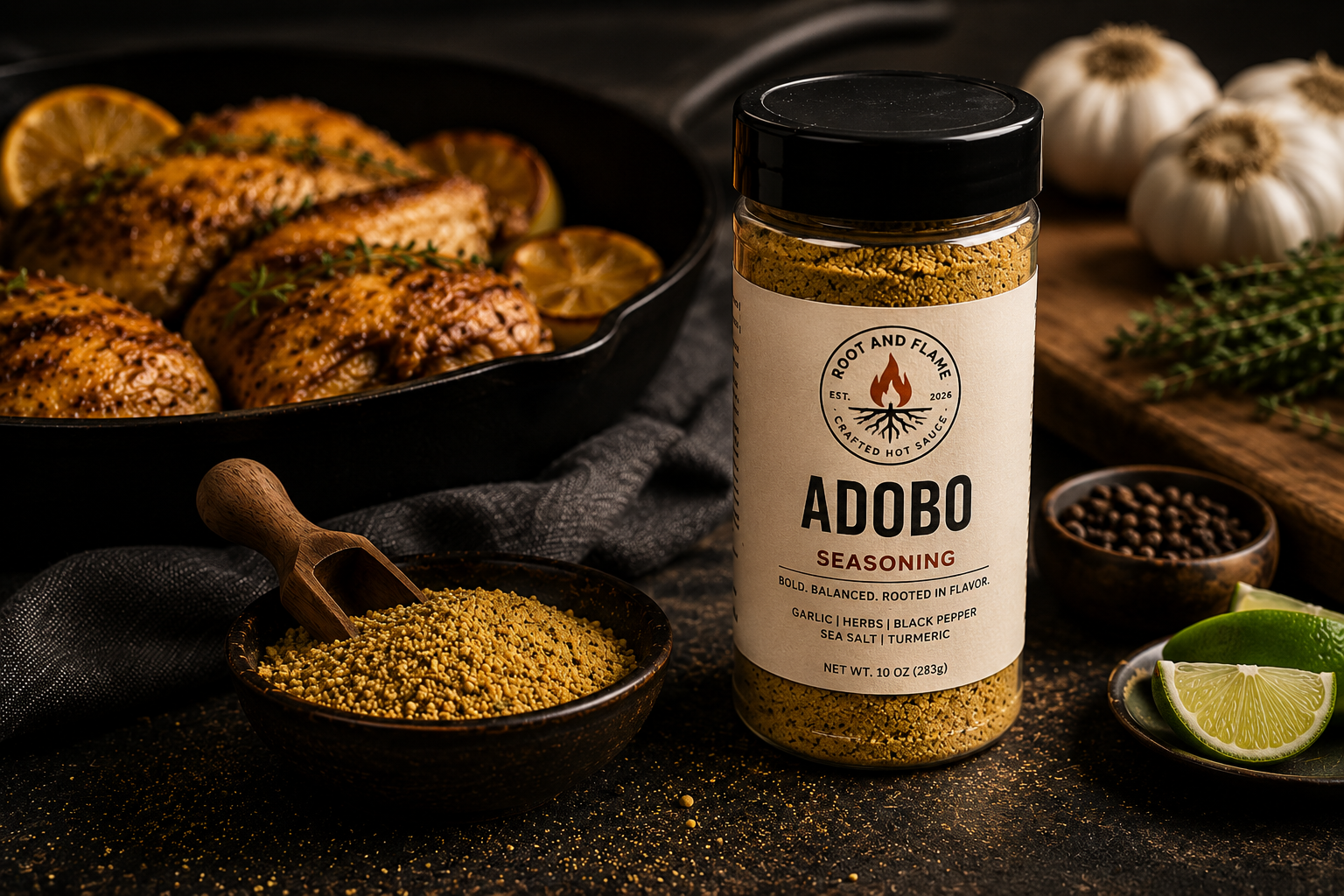 Root and Flame™ Adobo Seasoning – 10 oz