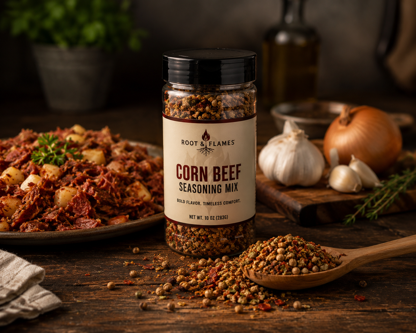 Root and Flames™ Corn Beef Seasoning Mix – 10 oz